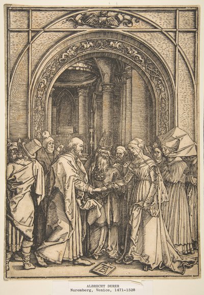 Die Verlobung der Jungfrau, aus Das Leben der Jungfrau, ca. 1503 von Albrecht Dürer