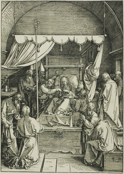 Der Tod der Jungfrau, aus Das Leben der Jungfrau von Albrecht Dürer