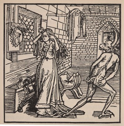 Der Dämon der Eitelkeit und die Kokette, Illustration aus 