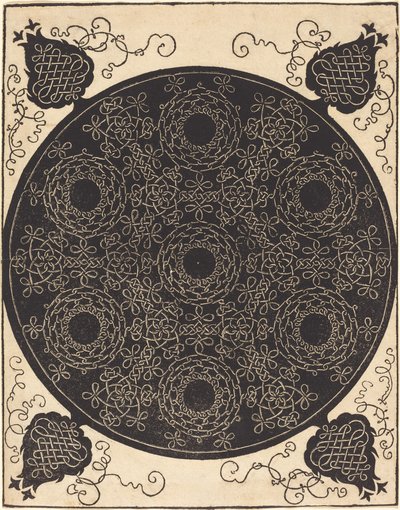 Der vierte Knoten (Kombination von sieben kreisförmigen Knoten mit schwarzen Zentren) von Albrecht Dürer