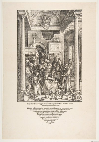 Die Verherrlichung der Jungfrau, aus Das Leben der Jungfrau, Lateinische Ausgabe, 1511, 1511 von Albrecht Dürer