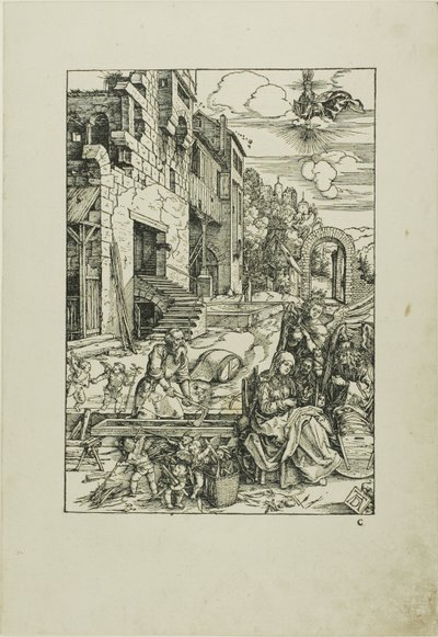 Die Heilige Familie in Ägypten, aus Das Leben der Jungfrau von Albrecht Dürer