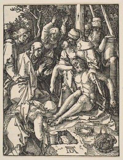 Die Beweinung, aus Die kleine Passion, ca. 1509 von Albrecht Dürer