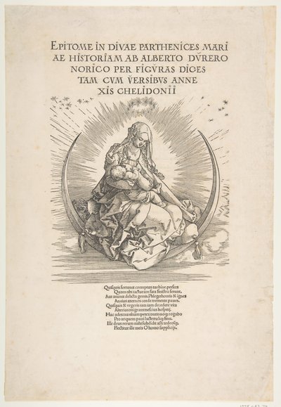 Die Madonna auf der Mondsichel, Frontispiz zu Das Leben der Jungfrau, ca. 1511 von Albrecht Dürer