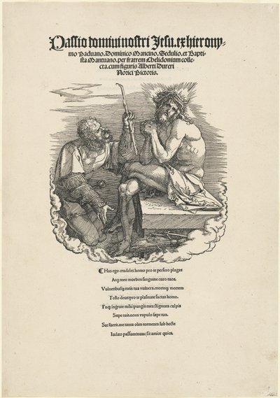Der Schmerzensmann von einem Soldaten verspottet von Albrecht Dürer