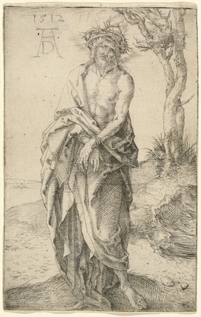 Der Schmerzensmann mit gebundenen Händen von Albrecht Dürer