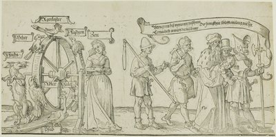 Der Michelfeldt-Wandteppich (Allegorie auf soziale Ungerechtigkeit), erster Teil von drei von Albrecht Dürer