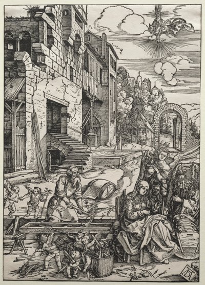 Die Ruhe in Ägypten, um 1501-1502 von Albrecht Dürer