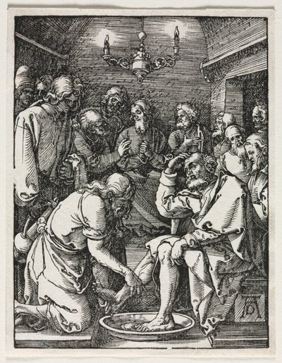 Die Kleine Passion: Christus wäscht St. Petrus die Füße von Albrecht Dürer