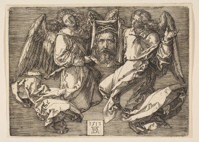 Das Schweißtuch von zwei Engeln gezeigt, 1513 von Albrecht Dürer