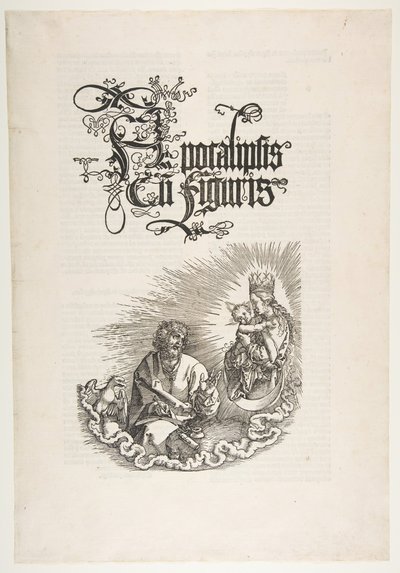 Die Jungfrau erscheint dem heiligen Johannes, aus der Apokalypse von Albrecht Dürer