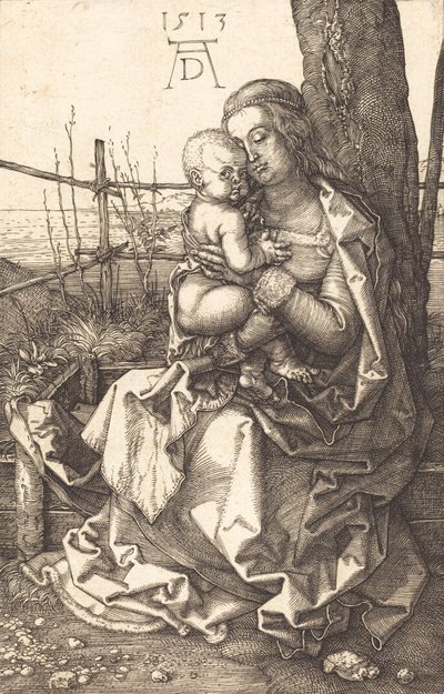 Die Jungfrau und das Kind unter einem Baum sitzend, 1513 von Albrecht Dürer