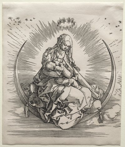 Die Jungfrau auf einer Mondsichel von Albrecht Dürer