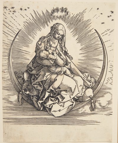 Die Jungfrau auf der Mondsichel von Albrecht Dürer