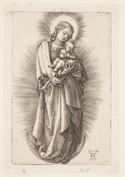 Die Jungfrau auf der Mondsichel mit Diadem von Albrecht Dürer