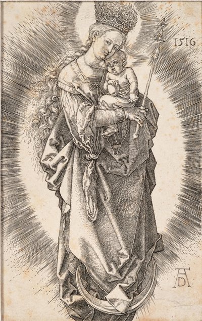 Die Jungfrau mit einer Krone aus Sternen und einem Zepter, 1516 von Albrecht Dürer