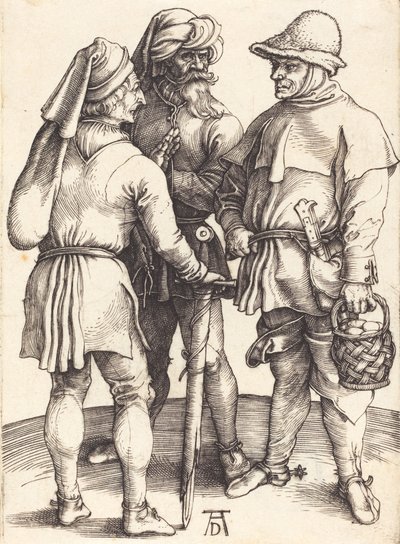 Drei Bauern im Gespräch, ca. 1497 von Albrecht Dürer