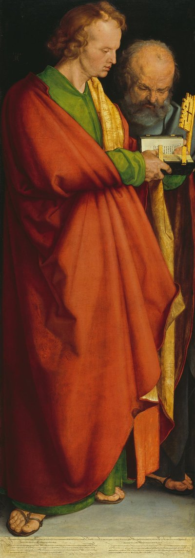 Vier Apostel: Heilige Johannes Ev. und Petrus von Albrecht Dürer