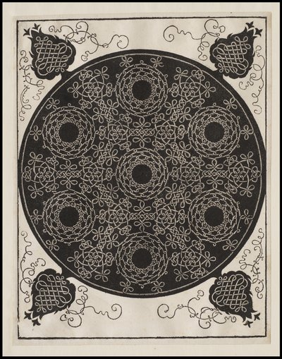 Vierter Knoten, 7 kreisförmige Knotengruppen mit schwarzen Zentren, ca. 1506 von Albrecht Dürer