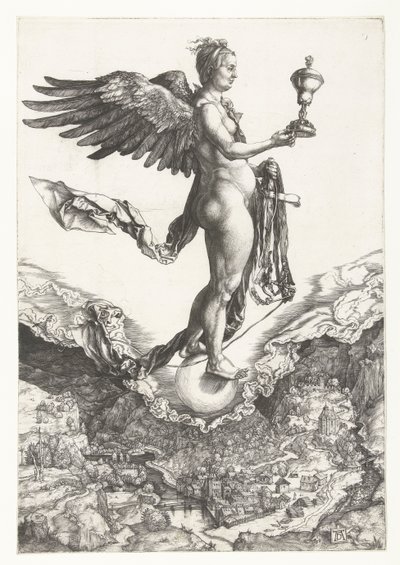 Nemesis (Das große Glück) von Albrecht Dürer or Duerer