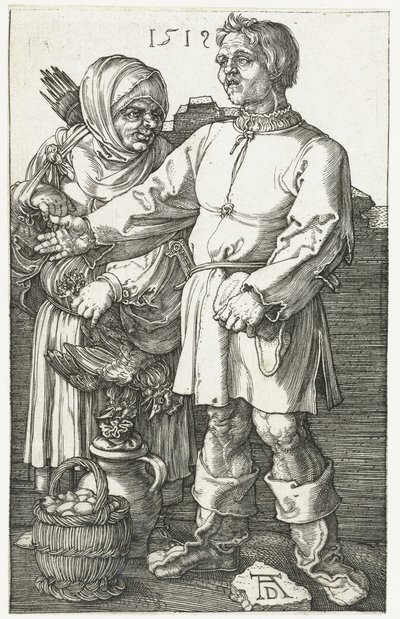 Bauernpaar auf dem Markt von Albrecht Dürer or Duerer