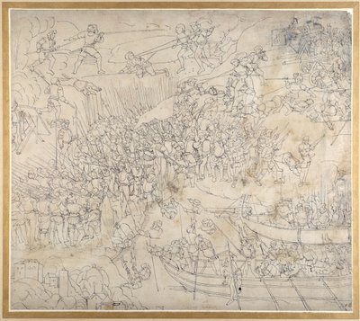 Der Angriff bei Rorschach am Bodensee, ca. 1500 von Albrecht Dürer