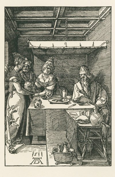 Der Kopf von Johannes dem Täufer wird zu Herodes gebracht von Albrecht Dürer or Duerer