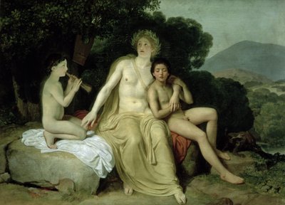 Apollo mit Hyacinthus und Cyparissus singend und spielend, 1831-34 von Aleksander Ivanov