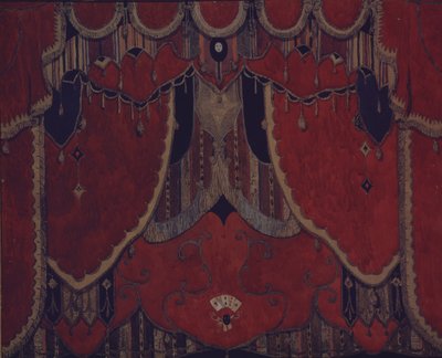 Entwurf des Hauptvorhangs für das Theaterstück Die Maskerade von M. Lermontov, 1917 von Aleksandr Jakovlevic Golovin