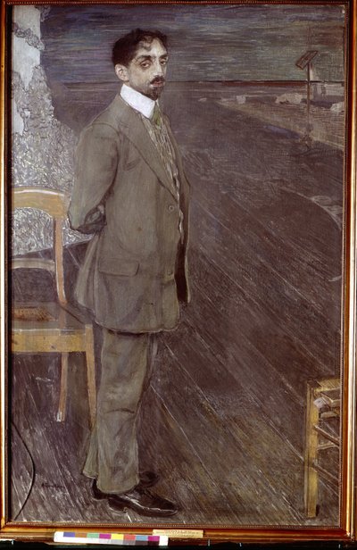 Porträt des Dichters Michail Kusmin von Aleksandr Jakovlevic Golovin