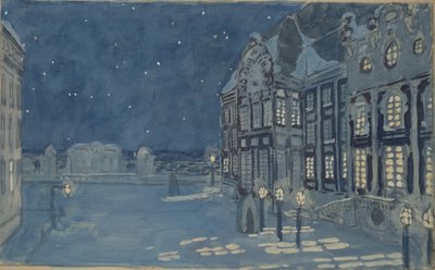 Winterpalast. Bühnenbild für die Oper Das Eishaus von A. Koreshchenko, 1901 von Aleksandr Jakovlevic Golovin