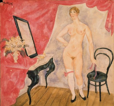 Frau mit Spiegel von Aleksandr Vasilievich Shevchenko