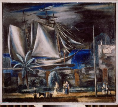 Hafen bei Nacht von Aleksandr Vasilievich Shevchenko