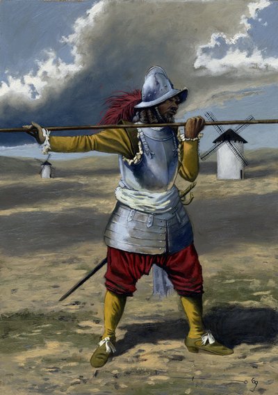 Ein Tercio, Pikenier der spanischen Infanterie zwischen 1534 und 1704 - Zeichnung von Alessandro Lonati von Alessandro Lonati
