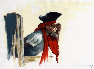 Pirat der Karibik schaut in die Ferne von Alessandro Lonati