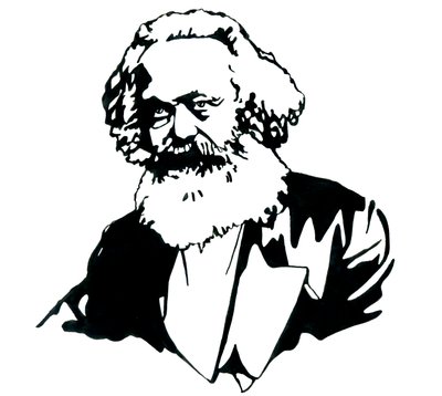 Porträt von Karl Marx (1818-1883), Philosoph und politischer Theoretiker. von Alessandro Lonati