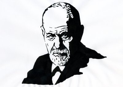 Porträt von Sigmund Freud (1856-1939), österreichischer Psychiater - Illustration von Alessandro Lonati von Alessandro Lonati