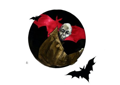 Darstellung der Figur Nosferatu der Vampir von Alessandro Lonati