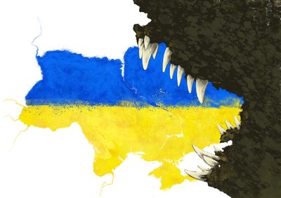 Russland greift die Ukraine an, um sie zu verschlingen, 2022 von Alessandro Lonati