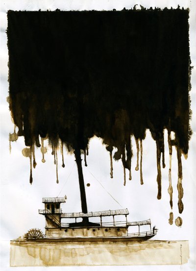 Dampfschiff - Illustration zu 