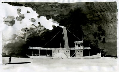 Dampfschiff - Illustration zu 