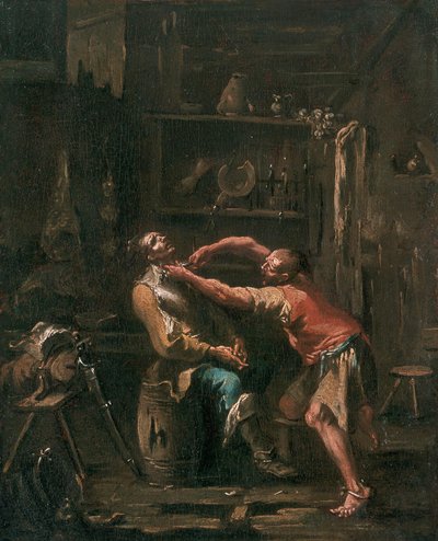 Der Dorfbarbier von Alessandro Magnasco