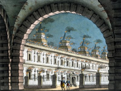 Bühnenbild von Sanquirico für die Oper „Il pirata“ von Vincenzo Bellini von Alessandro Sanquirico