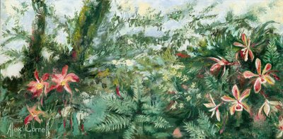 Lebendige tropische Orchideen von Alex Cornell