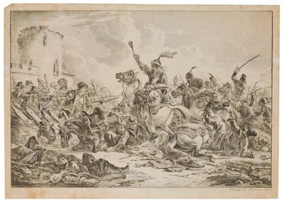 Schlacht zwischen den Georgiern und den Bergstämmen von Alexander Orlowski