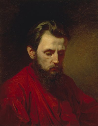 Porträt des Malers Vyacheslav Grigoryevich Schwarz 1838-1869, 1870 von Alexander Dmitrievich Litovchenko