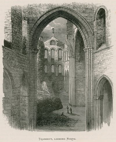 Kirkstall Abbey, Querschiff, Blick nach Norden von Alexander Francis Lydon