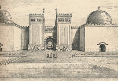 Sargons Palast, Khorsabad: Das südöstliche Tor, 1886 von Alexander Francis Lydon
