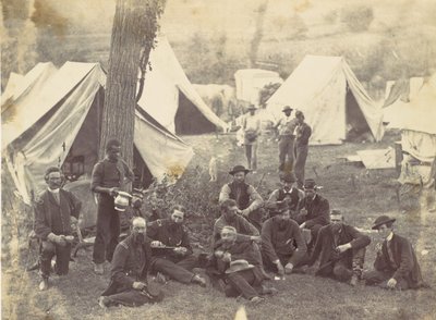 Gruppe im Hauptquartier der Armee des Potomac, Antietam, Oktober 1862, 1862 von Alexander Gardner