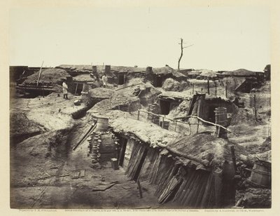 Quartiere der Männer in Fort Sedgwick, Mai 1865 von Alexander Gardner